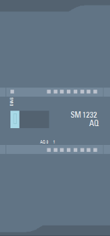 模擬量輸出模塊 AQ2 x 14 位；插入式端子排；輸出：+/-10V，0 到 20mA；診斷可組態(tài)；可選擇輸出替代值