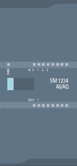 模擬量 I/O 模塊 AI4 + AQ2；插入式端子排；輸入：13 位，2.5V、5V、10V，0/4 到 20mA；可選擇頻率抑制；可選擇濾波；診斷可組態(tài)；輸出：+/-10V，0 到 20mA；診斷可組態(tài)；可選擇輸出替代值
