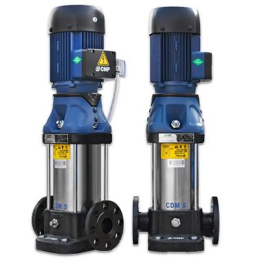 CDM/CDMF系列為參照歐洲標(biāo)準(zhǔn)最新自主研發(fā)的新一代、高效率非自吸立式多級離心泵。產(chǎn)品采用全新的工業(yè)設(shè)計，能效指標(biāo)達到MEI20.7，具有節(jié)能、低噪環(huán)保及結(jié)構(gòu)緊湊、外形美觀、重量輕使用維護方便可靠性高等特點